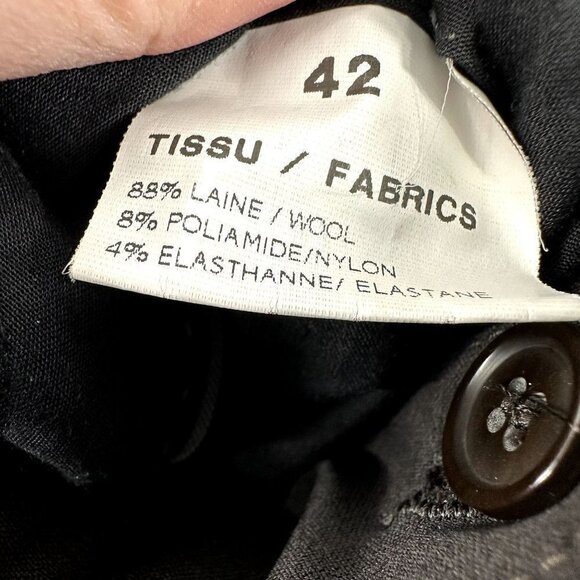 Emile Lafaurie Men’s Wool Blend Dress Pants Dark Brown Size 42 (EU 42 / US 32 - Picture 10 of 12